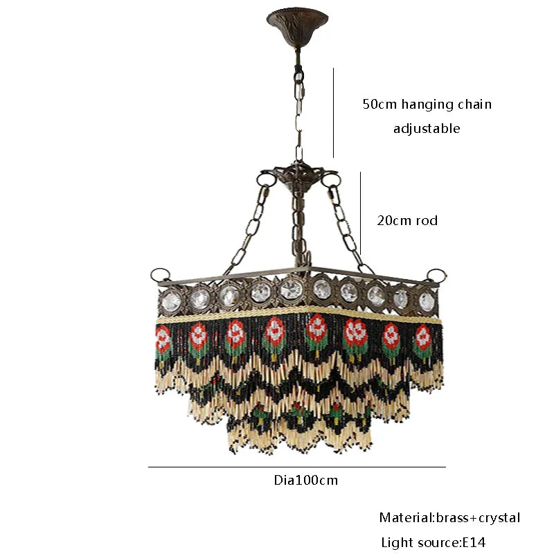 DecorBites™ French Brass Crystal Ceiling Chandelier | Classic European Hanging Lamps