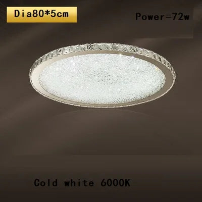 DecorBites™ Crystal Round Ceiling Lamp: Nordic Light Luxury LED Home Lighting for Bedroom and Living Room