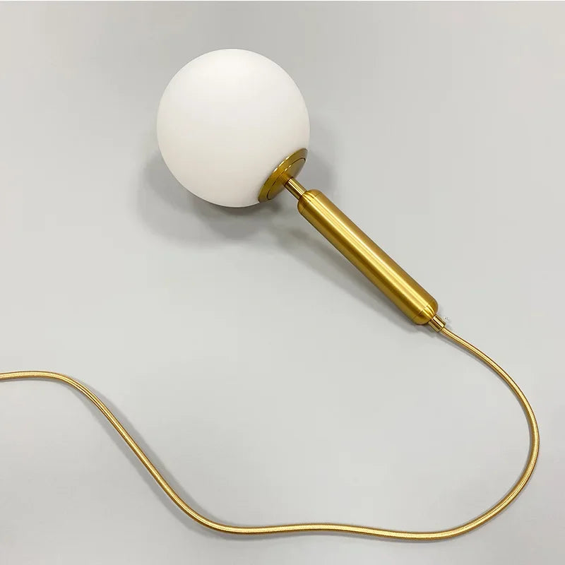 DecorBites™ Gold Glass Ball Pendant Lamp for Luxurious Dining Room & Bedroom Decor