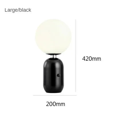 DecorBites™ Glass Ball LED Desk Lamp: Modern Nordic Lighting for Bedroom, Living Room & More.