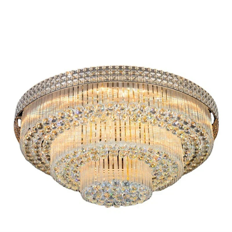 DecorBites™ Crystal LED Chandelier: Light Luxury Ceiling Lamps for Living Room, Bedroom, Kitchen, Hotel