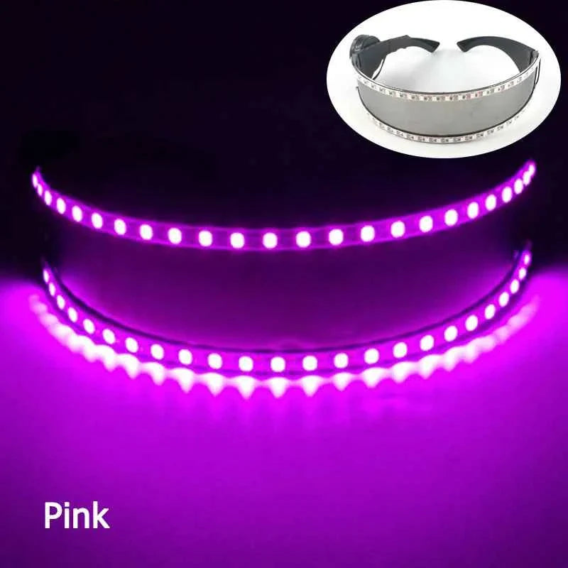 Cyberpunk Futuristic Luminous Rave Goggles LED glowing glasses Accessories