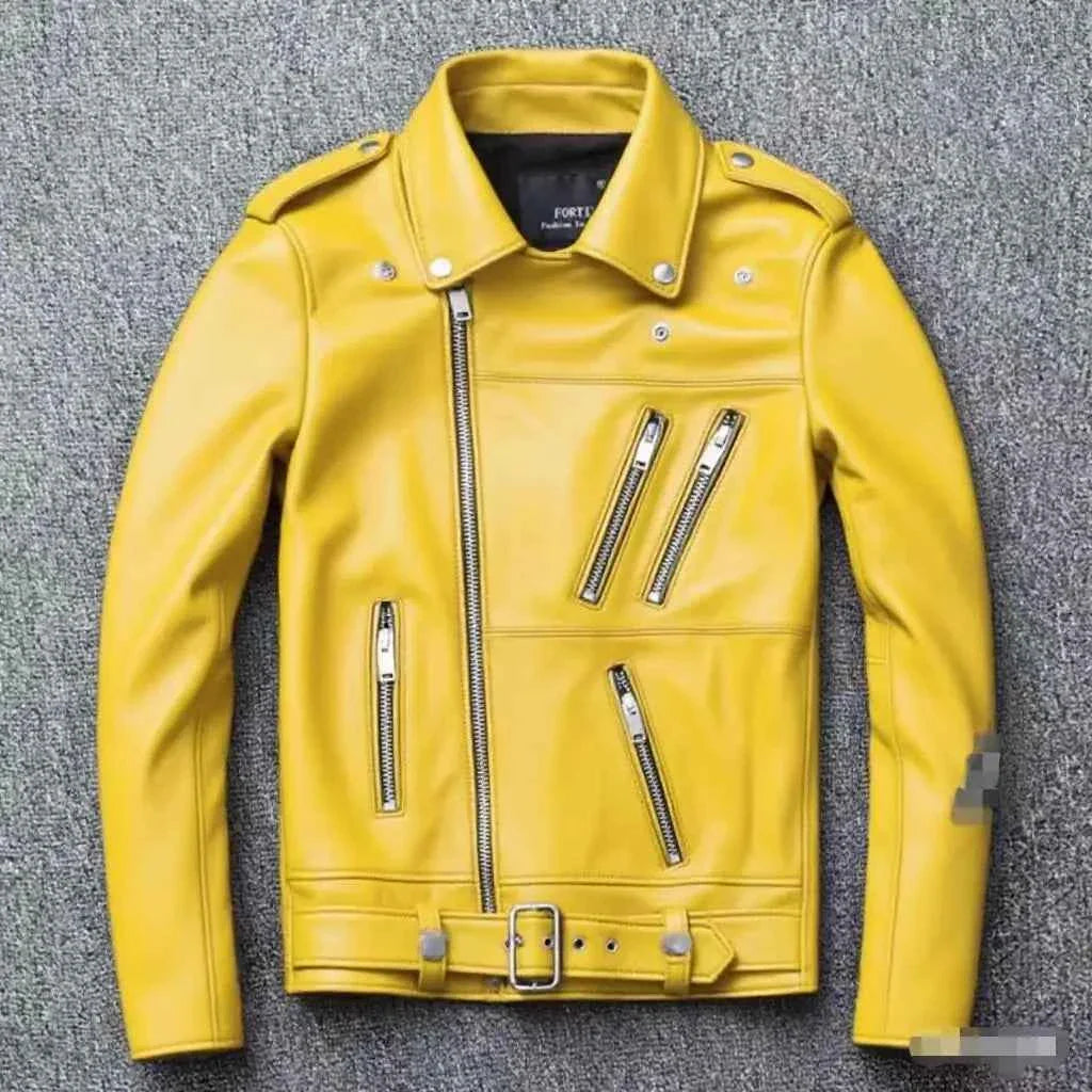 Unisex Oversized Button-down PU Leather Coat with Multiple Zippers Polo Jacket, with Many Zippers