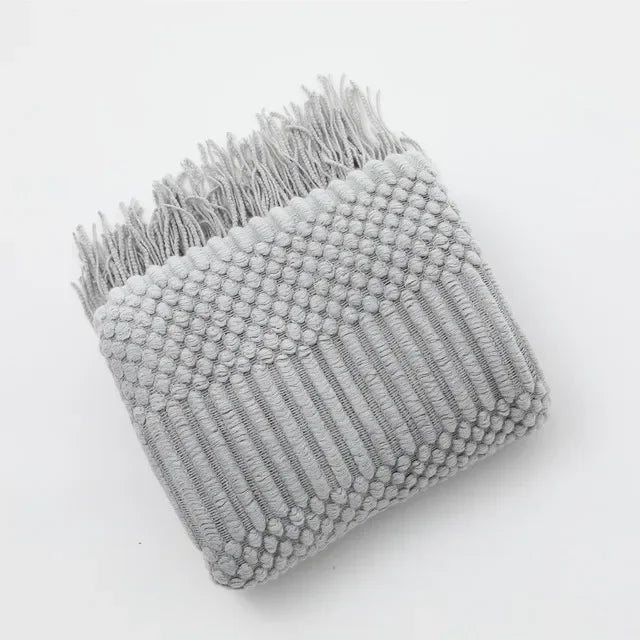 DecorBites™ Knitted Pineapple Grid Throw Blanket - Nordic Sofa Blanket for Home Decor