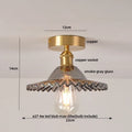 DecorBites™ Green Flower Glass LED Ceiling Light Fixture - Nordic Modern Design