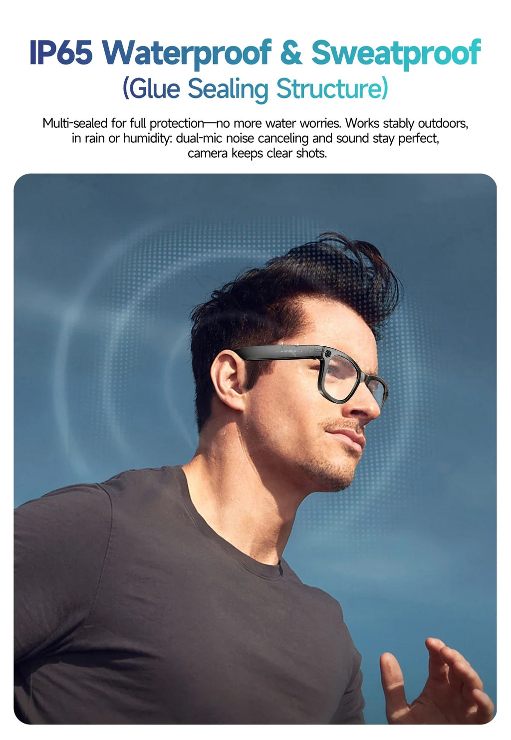 GUHUAVMI New 800W Camera AI Smart Glasses Color-Changing Translation Glasses Photo Video Recording Waterproof