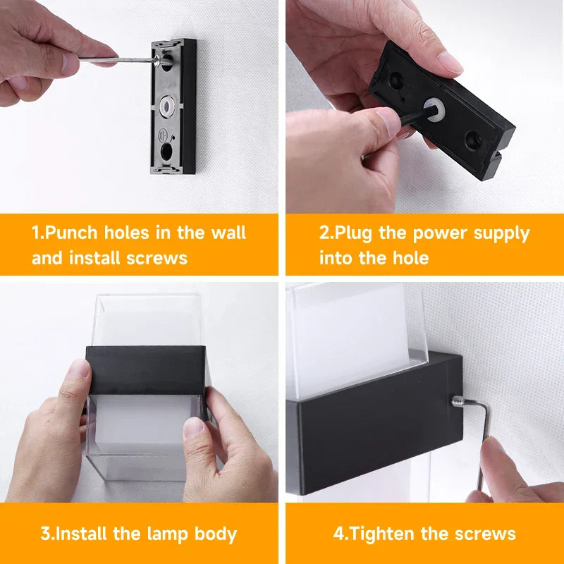 DecorBites™ LED Facade Wall Light for Home and Garden Decor, Waterproof Stair Luminaire