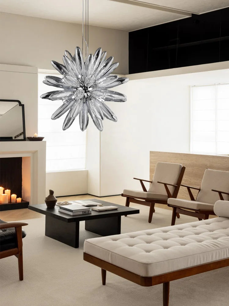 DecorBites™ LED Large Globe Chandelier with Glass Lampshades - Chrome or Gold Hardware