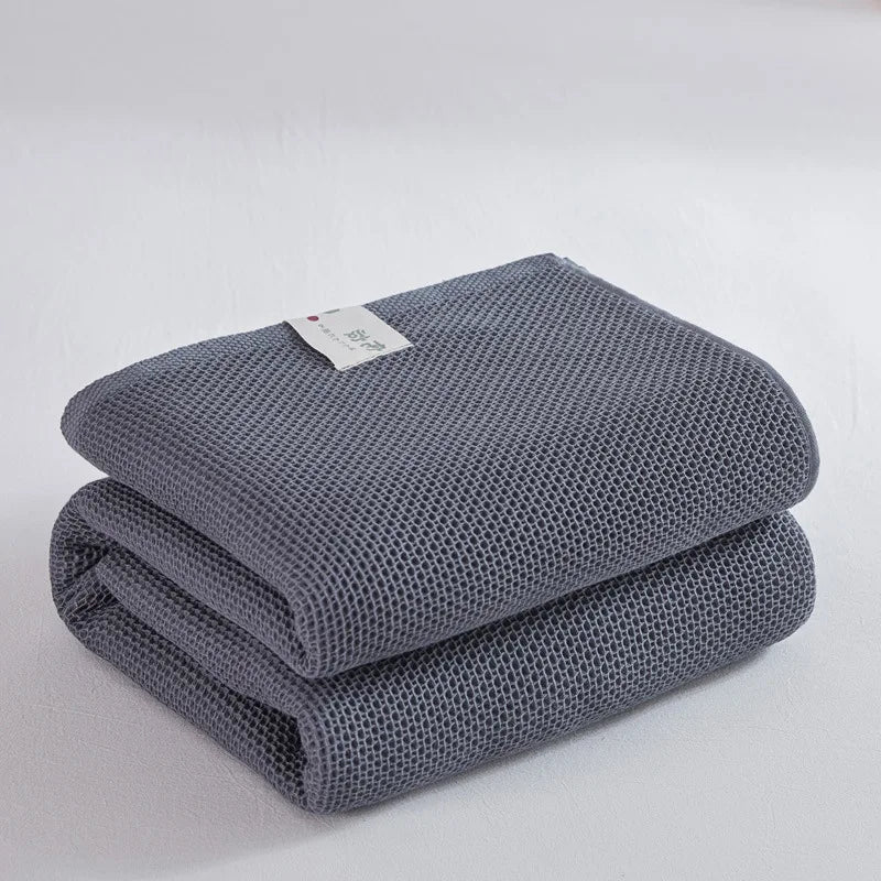 DecorBites™ Cotton Honeycomb Towel Blanket for Single Double - Breathable Cozy Sofa Cover
