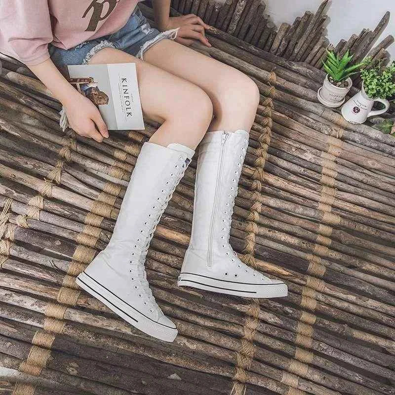High Top Canvas Sneakers for Women