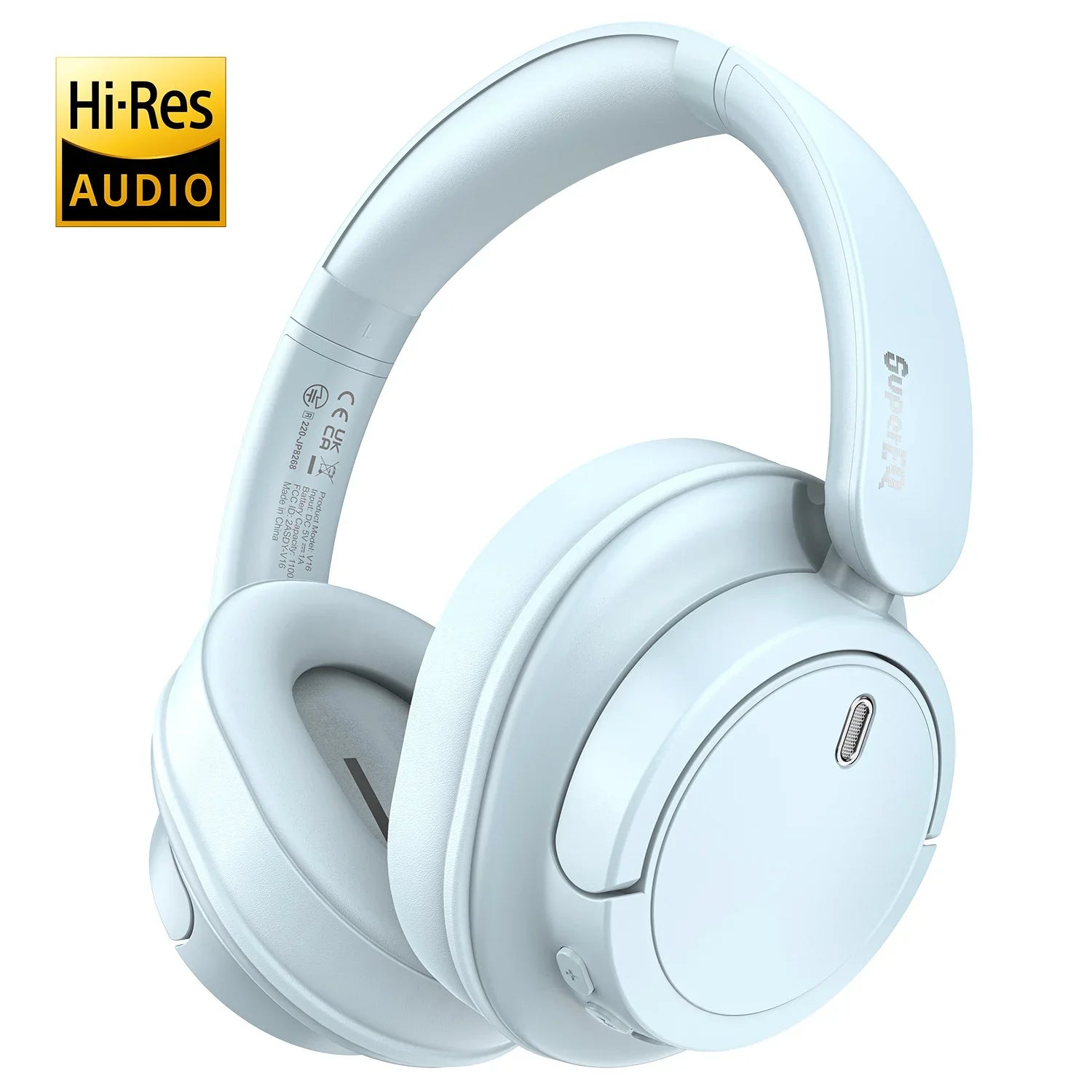 Oneodio Super EQ V16 Wireless Headphones Bluetooth 5.3 Over Ear Headset With Mic Bass/Pop Mode Hi-Res Foldable Headphones 90H