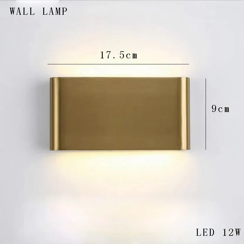 DecorBites™ Italian 2025 Glossy Gold LED Wall Sconces - Modern Home Decor