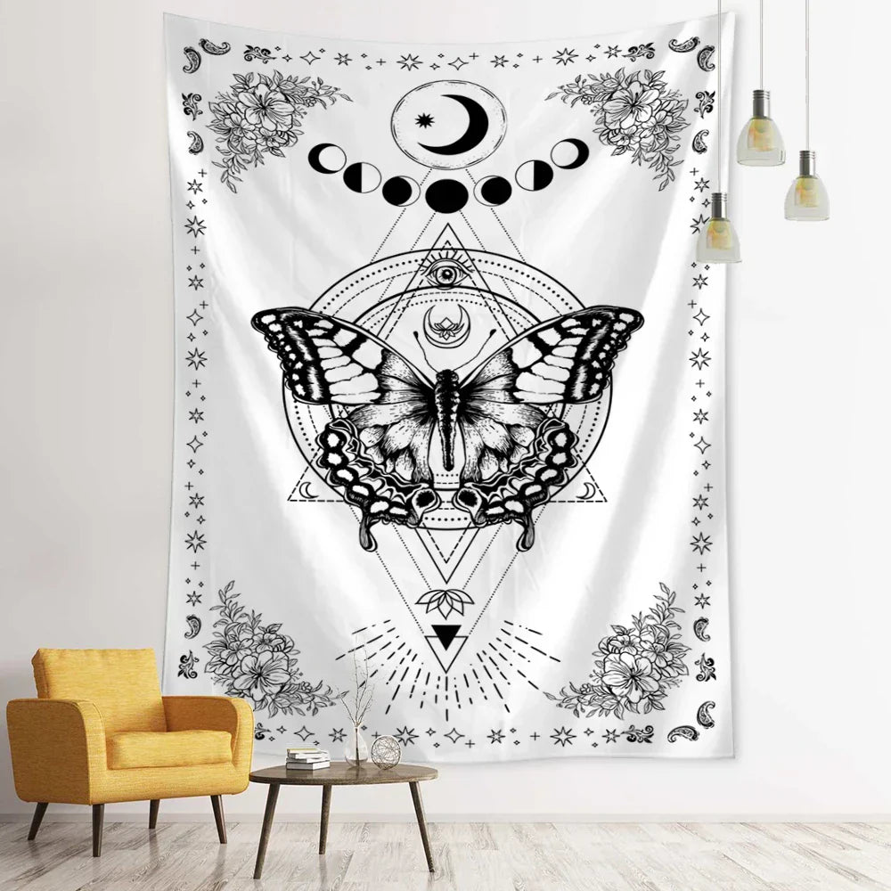 DecorBites™ Geometric Butterfly Tapestry Wall Hanging for Bohemian Home Decor