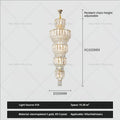 DecorBites™ Duplex Villa Crystal Light Chandelier Spiral Staircase Building Elegant Transparency