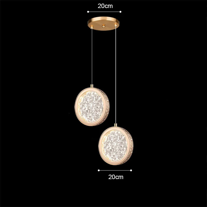 DecorBites™ Gold Acrylic LED Chandelier Pendant Light for Modern Nordic Home Decor