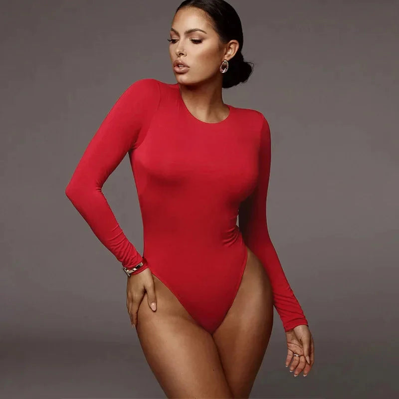 Fall Classic Long Sleeve Streetwear Bodysuit