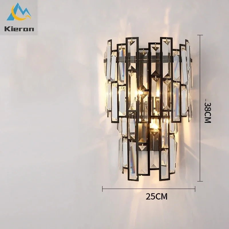 DecorBites™ Crystal LED Wall Lamp for Bedroom Living Room Study Minimalist Design