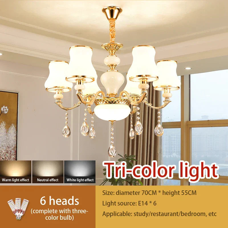 DecorBites™ Crystal LED Pendant: Elegant Modern European Living Room Lighting