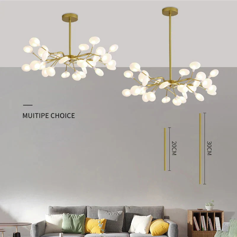 DecorBites™ LED Firefly Chandelier: Modern Nordic Ceiling Lights for Luxury Home Decor