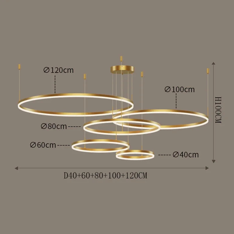 DecorBites™ LED Pendant Chandeliers for Staircase & Living Room Lighting