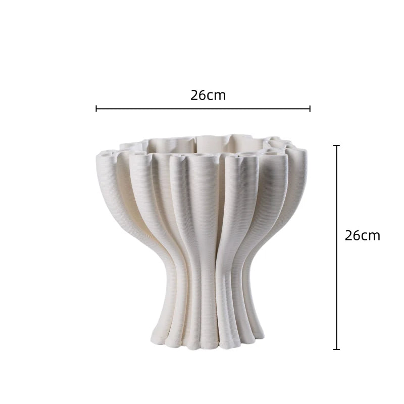 DecorBites™ Geometric Ceramic Flower Pot Sculpture Home Decor