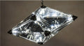 DecorBites™ Diamond Glass LED Pendant Light Smoky Gray Amber Hanging Lamp for Living Room