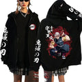 Demon Slayer Harajuku Fleece Zip Hoodie