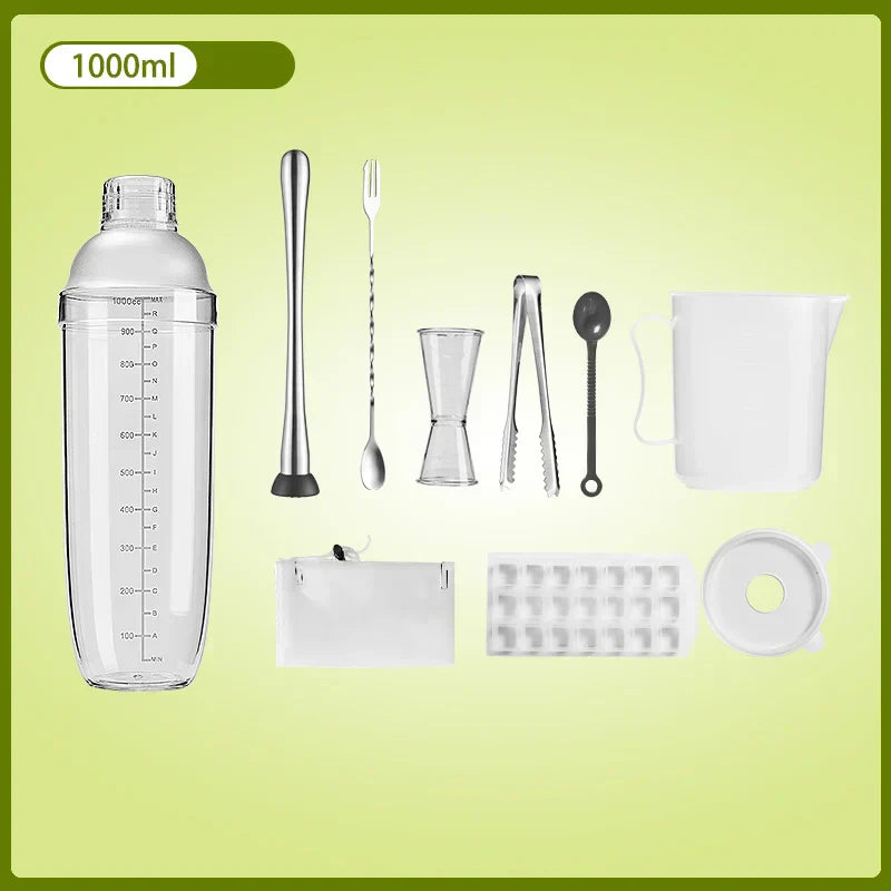 DecorBites™ Cocktail Shaker: Bartender's Beverage Mixer for Champagne & Cocktails