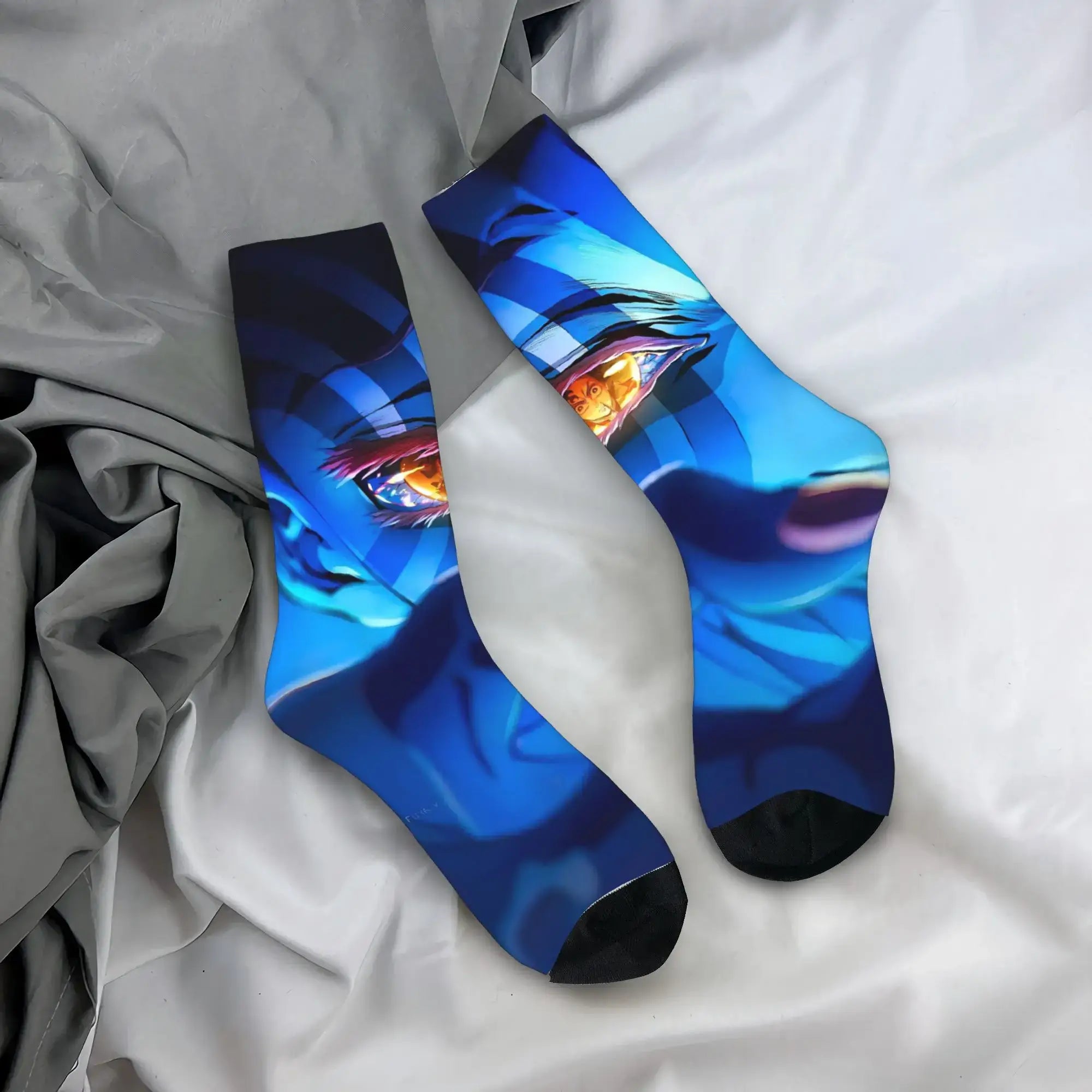 Demon Slayer Socks: Nezuko & Giyu Trendy Skateboard Style
