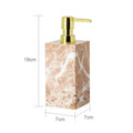 DecorBites™ Coral Pink Marble Bathroom Accessories Set: Dispenser, Dish, Holder, Tissue Box, Tray