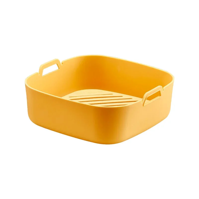 DecorBites™ Air Fryer Oven Baking Tray Chicken Basket Mat Silicone Pot Grill Pan