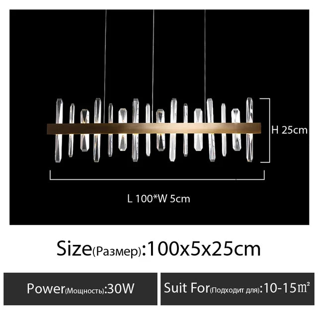 DecorBites™ K9 Luxury Pendant Chandelier: Elegant Indoor LED Lighting for Kitchen, Living Room & Bedroom.