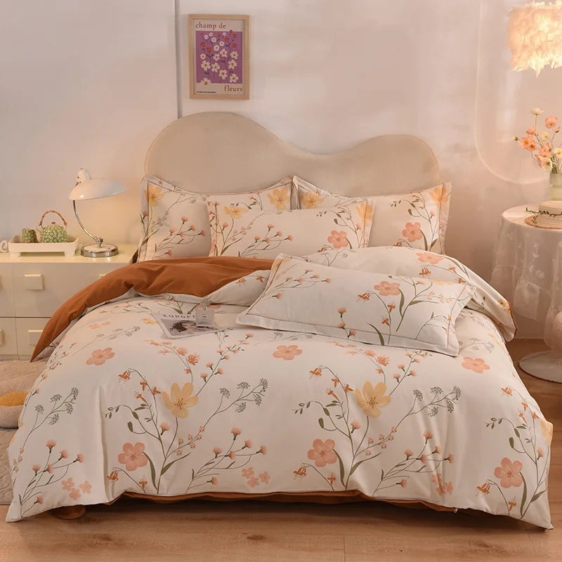 DecorBites™ Cotton Thickened Bedding Set - Single/Double Size, High Quality, Warm & Soft.