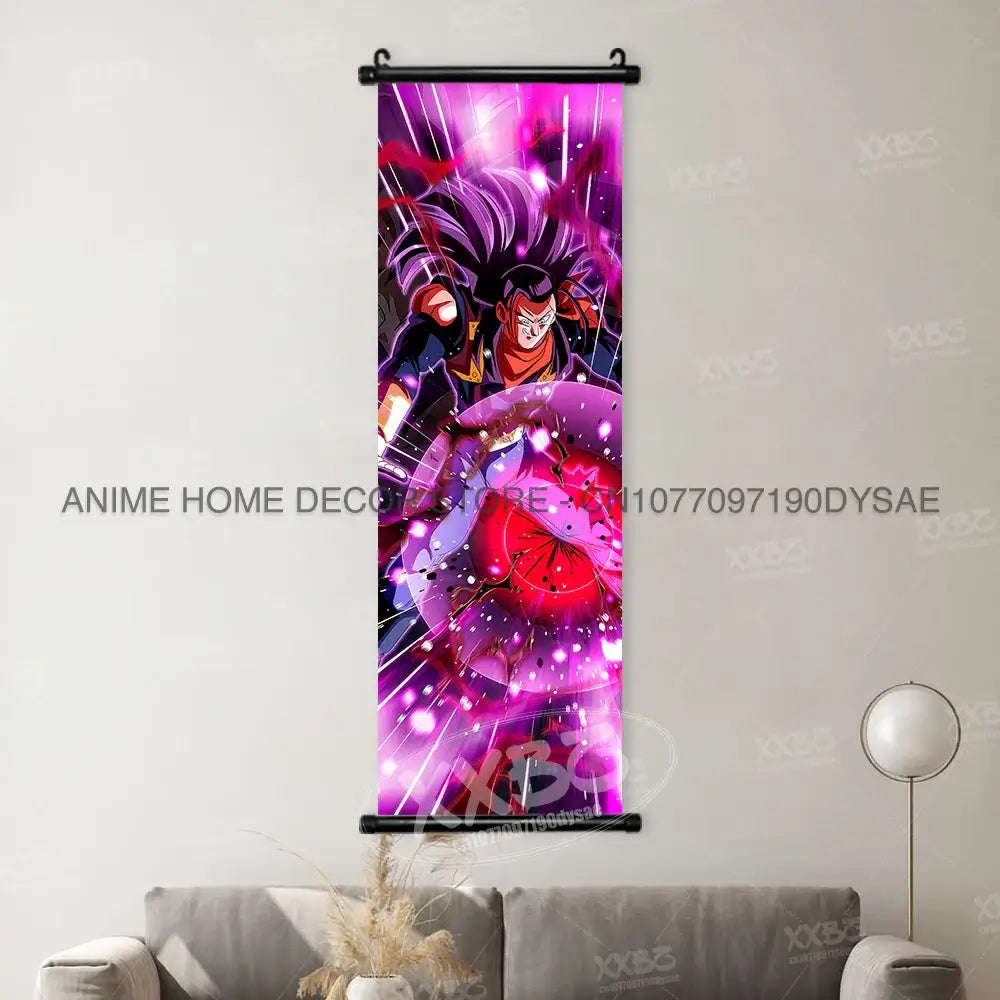Dragon Ball Posters: Goku & Vegeta Hanging Scroll Wall Art