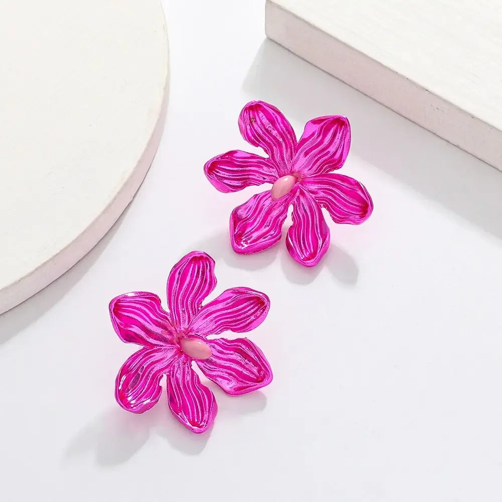 Belle Flower Pink Earrings