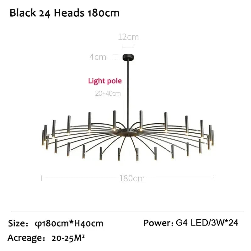 DecorBites™ LED Ceiling Chandelier Nordic Living Dining Room Bedroom Lighting Fixture