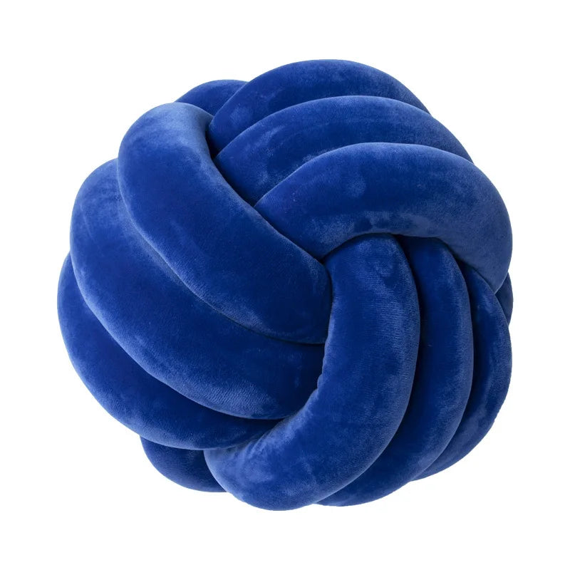 DecorBites™ Knot Ball Short Plush Throw Pillow for Home Décor and Comfort