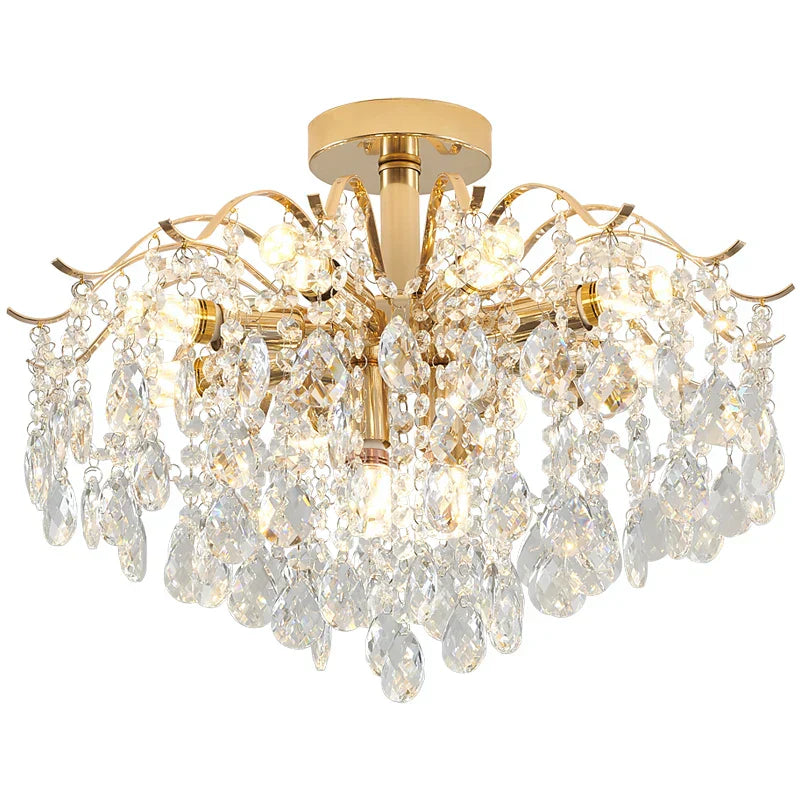 DecorBites™ Elegant Crystal Chandelier for Living Room, Dining Room, Bedroom, Villa Hall