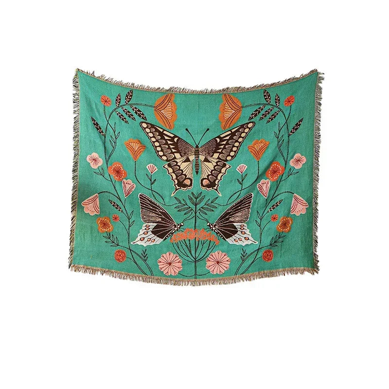 DecorBites™ Double-sided Ethnic Tapestry Sofa Blanket