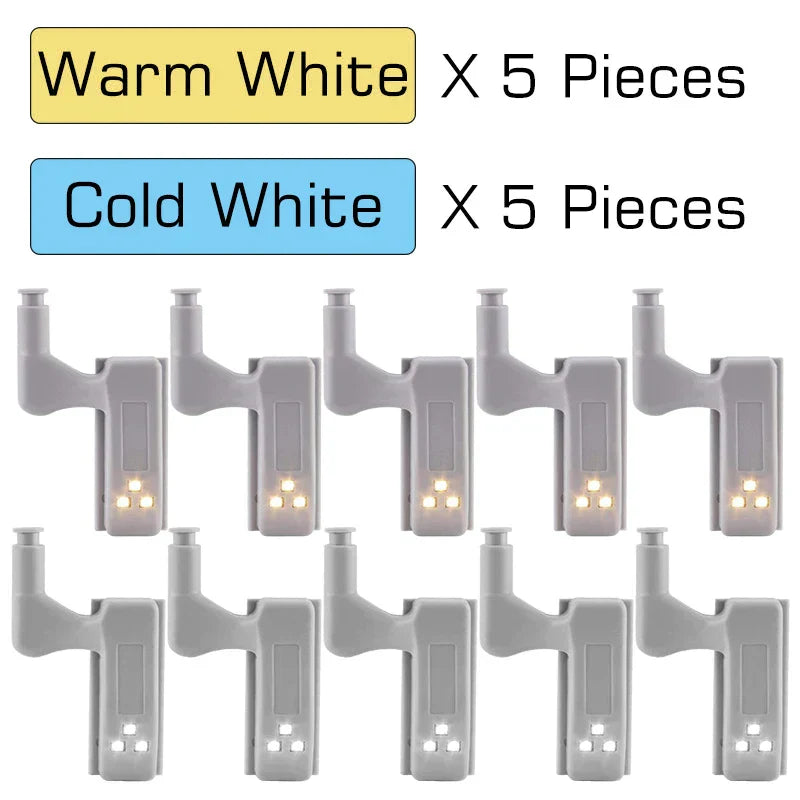 DecorBites™ LED Cabinet Lights 10 Pack Internal Sensor Light for Closet Bedroom Night Lamp