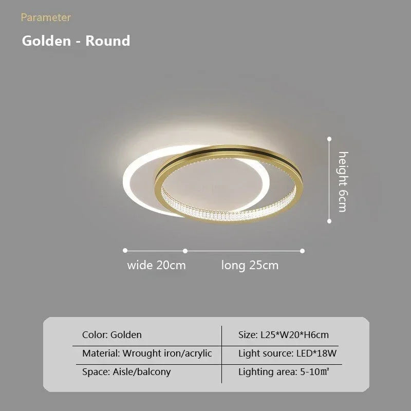 DecorBites™ Crystal LED Ceiling Lights for Elegant Home Entrance with Minimalist Design