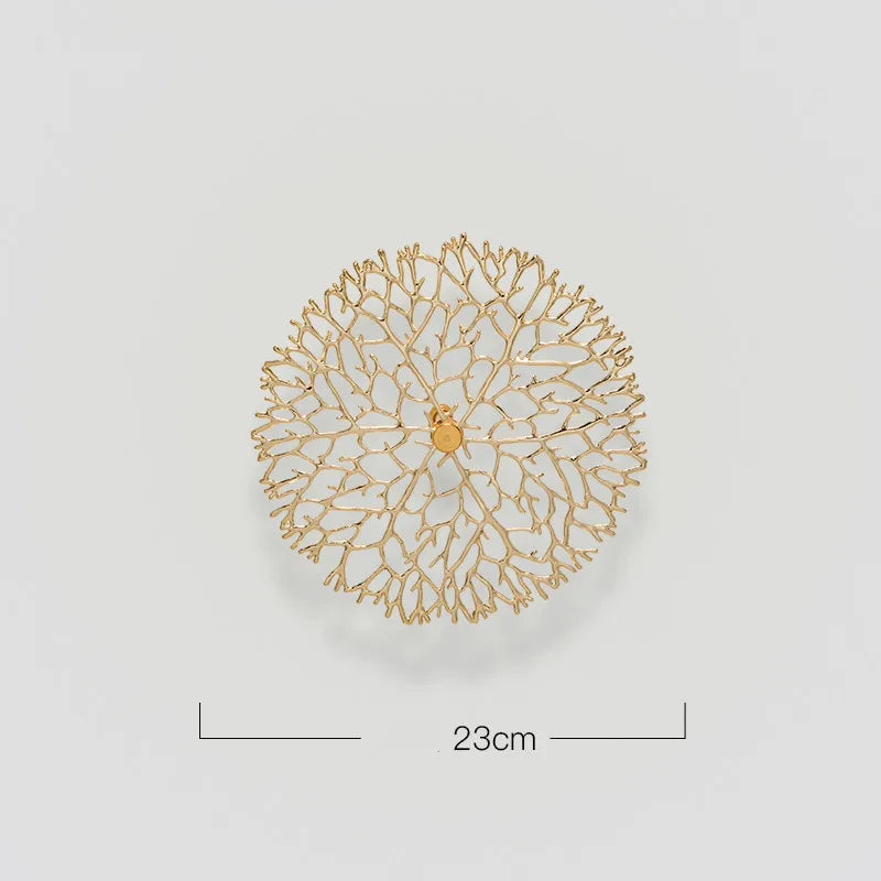 DecorBites™ Gold Coral Carp Lotus Leaf Fish Wall Decor Ornaments