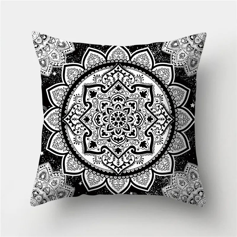 DecorBites™ Geometric Stripes Pillowcase 45x45cm Polyester Cushion Cover for Living Room