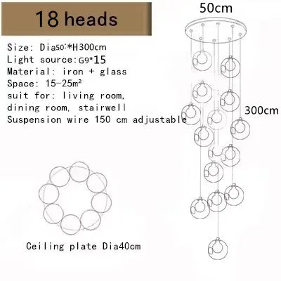 DecorBites™ LED Chandelier: Modern Lighting for Living, Dining, and Staircase Areas