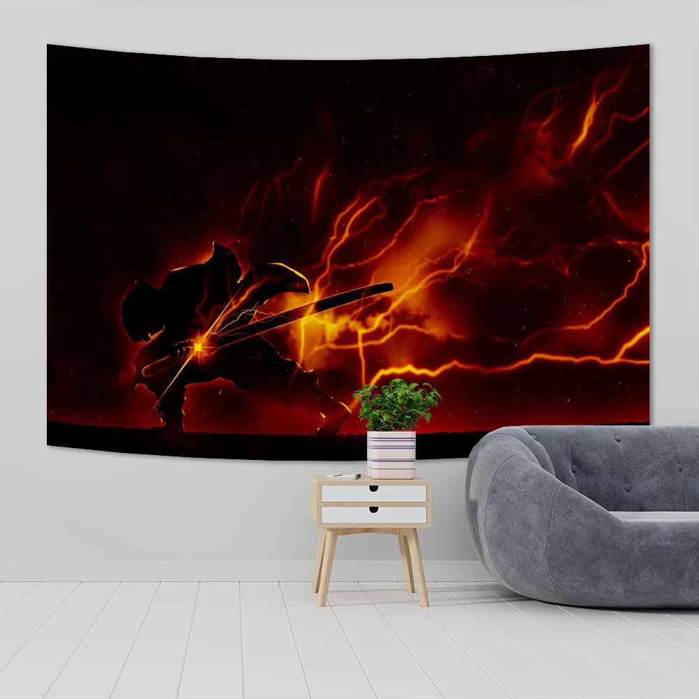 DecorBites™ Demons Slayer Anime Cloth Wall Tapestry Room Decor