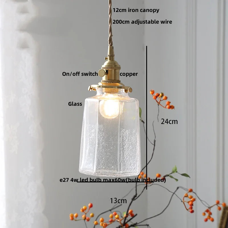 DecorBites™ Green Glass LED Pendant Lights | Nordic Modern Kitchen Hanging Lamp Fixtures