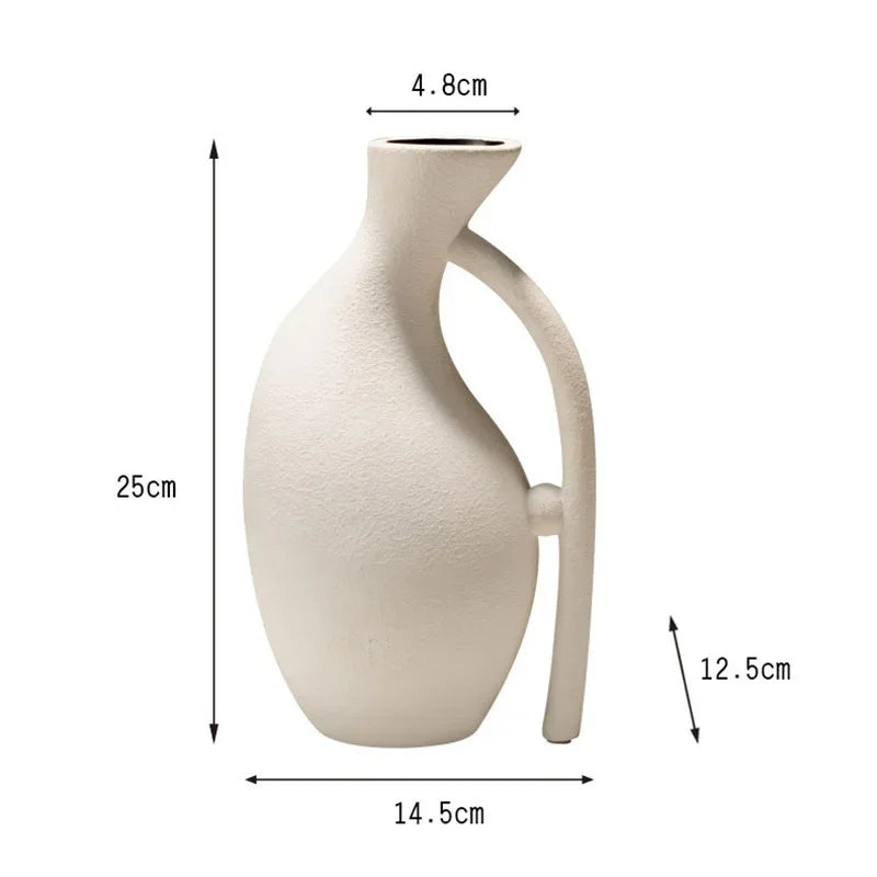 DecorBites™ Geometric Ceramic Vase Set for Modern Floral Arrangements
