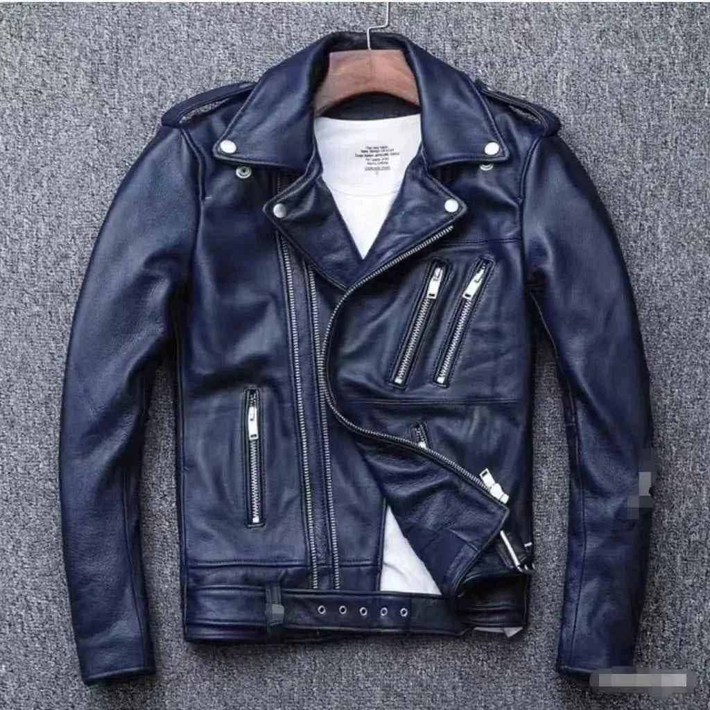 Unisex Oversized Button-down PU Leather Coat with Multiple Zippers Polo Jacket, with Many Zippers