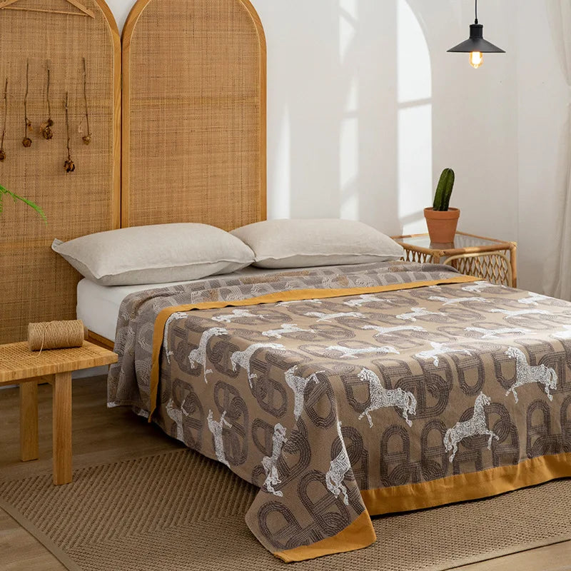 DecorBites™ Luxe Cotton Blanket - Premium Quality, 200*230 150*200, Perfect for Sofa or Bed
