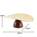 DecorBites™ Gold Plated Wooden Fruit Bowl Tray Set for Home Kitchen and Restaurants
